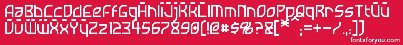 Neostar Font – White Fonts on Red Background
