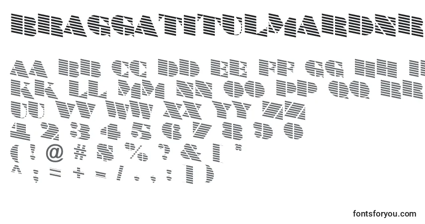 Fuente BraggatitulmardnRegular - alfabeto, números, caracteres especiales