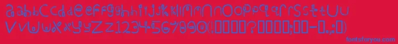 More about Yikatu Font Yikatu Font – Blue Fonts on Red Background