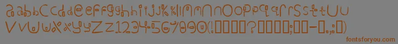 More about Yikatu Font Yikatu Font – Brown Fonts on Gray Background