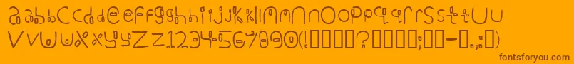 Yikatu Font – Brown Fonts on Orange Background