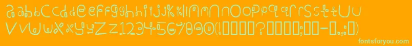 Yikatu Font – Green Fonts on Orange Background