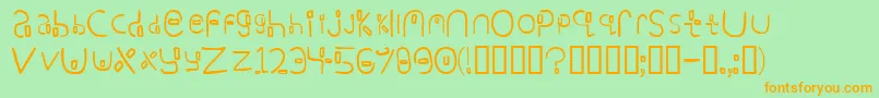 More about Yikatu Font Yikatu Font – Orange Fonts on Green Background