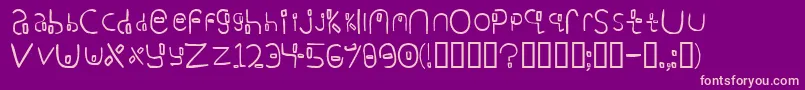 Yikatu Font – Pink Fonts on Purple Background