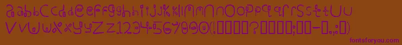 Yikatu Font – Purple Fonts on Brown Background