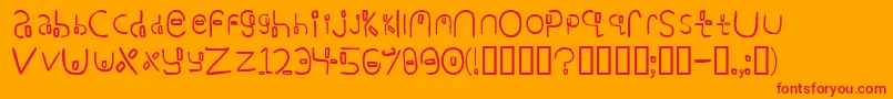 Yikatu Font – Red Fonts on Orange Background