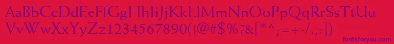 MissiveSsi Font – Purple Fonts on Red Background