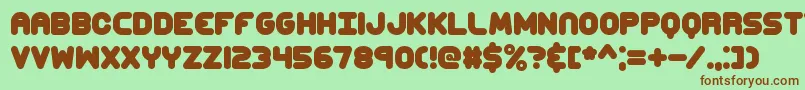 CorpulentCapsBrk Font – Brown Fonts on Green Background