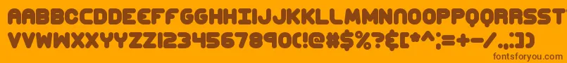 CorpulentCapsBrk Font – Brown Fonts on Orange Background