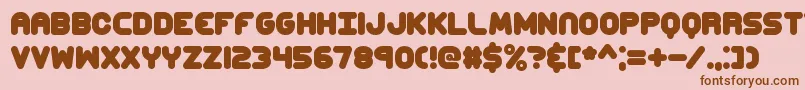 CorpulentCapsBrk Font – Brown Fonts on Pink Background