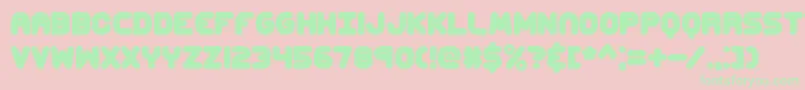 Шрифт CorpulentCapsBrk – зелёные шрифты на розовом фоне