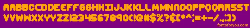 CorpulentCapsBrk Font – Orange Fonts on Purple Background