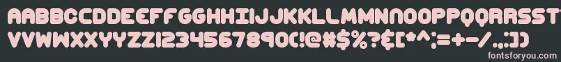 CorpulentCapsBrk Font – Pink Fonts on Black Background