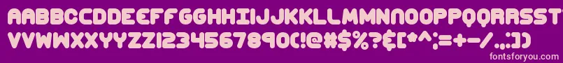 CorpulentCapsBrk Font – Pink Fonts on Purple Background