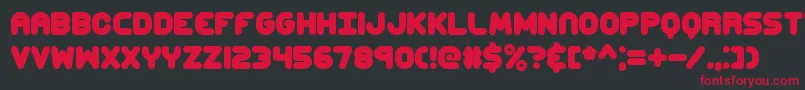 CorpulentCapsBrk Font – Red Fonts on Black Background