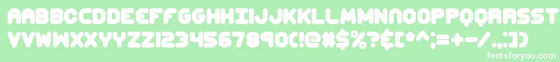 CorpulentCapsBrk Font – White Fonts on Green Background