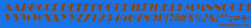 Шрифт InviteEngravedSfItalic – коричневые шрифты на синем фоне