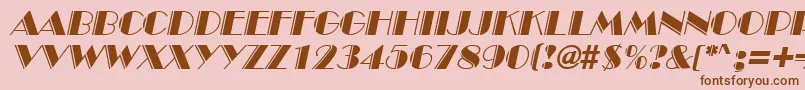 InviteEngravedSfItalic Font – Brown Fonts on Pink Background