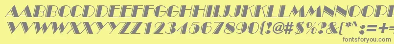 InviteEngravedSfItalic Font – Gray Fonts on Yellow Background