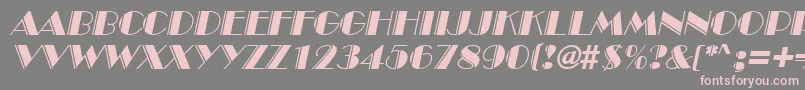 InviteEngravedSfItalic Font – Pink Fonts on Gray Background