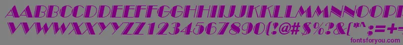 InviteEngravedSfItalic Font – Purple Fonts on Gray Background