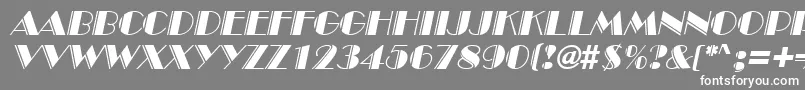 InviteEngravedSfItalic-Schriftart – Weiße Schriften auf grauem Hintergrund