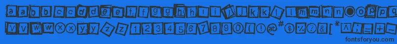 Шрифт Bloktype – чёрные шрифты на синем фоне