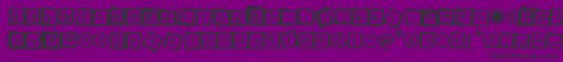 Bloktype Font – Black Fonts on Purple Background