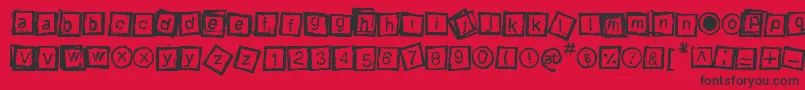 Bloktype Font – Black Fonts on Red Background