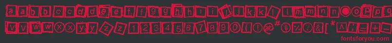 Bloktype Font – Red Fonts on Black Background