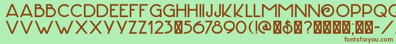 DkHofstad Font – Brown Fonts on Green Background