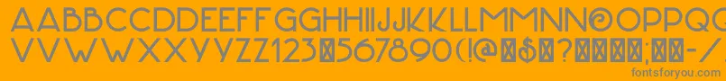 DkHofstad Font – Gray Fonts on Orange Background