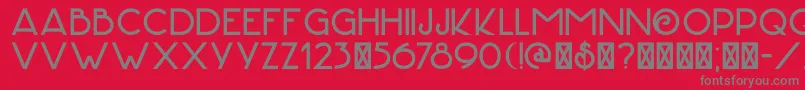 DkHofstad Font – Gray Fonts on Red Background