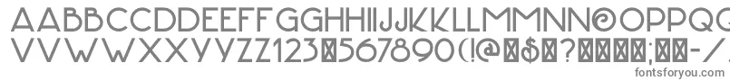 DkHofstad-fontti – harmaat kirjasimet valkoisella taustalla