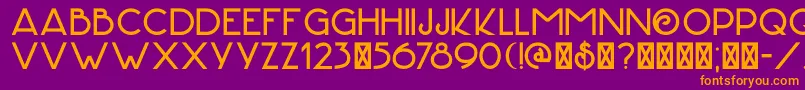 DkHofstad Font – Orange Fonts on Purple Background