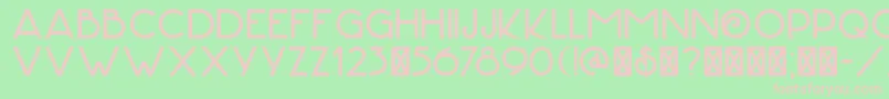 DkHofstad Font – Pink Fonts on Green Background