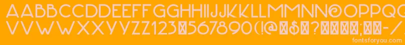 DkHofstad Font – Pink Fonts on Orange Background