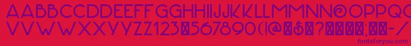 DkHofstad Font – Purple Fonts on Red Background