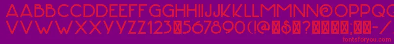 DkHofstad Font – Red Fonts on Purple Background