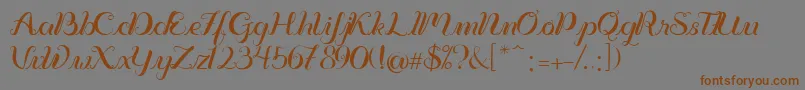 Vignette-Schriftart – Braune Schriften auf grauem Hintergrund