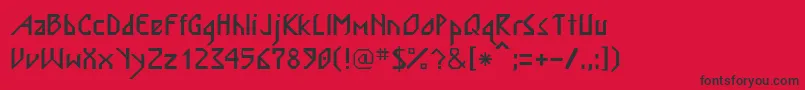 ScandiRegular Font – Black Fonts on Red Background