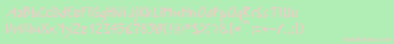 ScandiRegular Font – Pink Fonts on Green Background