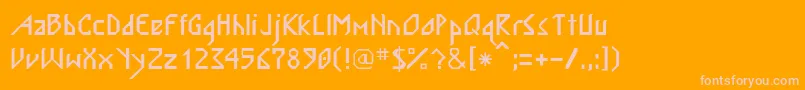 ScandiRegular Font – Pink Fonts on Orange Background