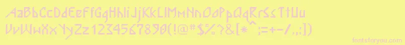 ScandiRegular Font – Pink Fonts on Yellow Background