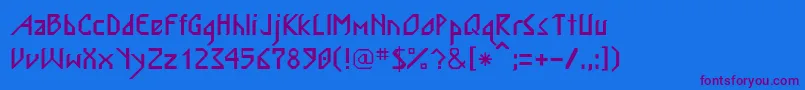 ScandiRegular Font – Purple Fonts on Blue Background