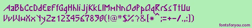 ScandiRegular Font – Purple Fonts on Green Background