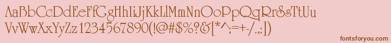 HoneymoonRegular Font – Brown Fonts on Pink Background