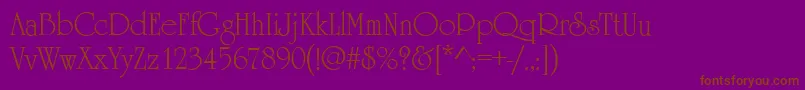 HoneymoonRegular Font – Brown Fonts on Purple Background