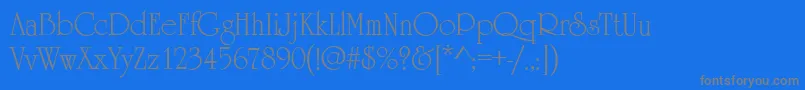 HoneymoonRegular Font – Gray Fonts on Blue Background