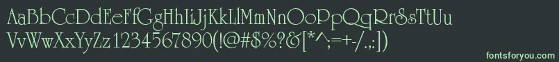 HoneymoonRegular Font – Green Fonts on Black Background